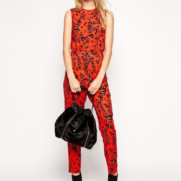 red leopard jumpsuit